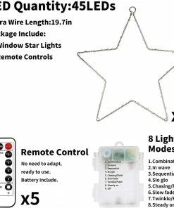 Joiedomi 5 Pack Star Fairy Lights, Warm White