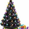 Joiedomi 15’’ Halloween Pre-Lit Ceramic Tabletop Tree All Holiday Decor