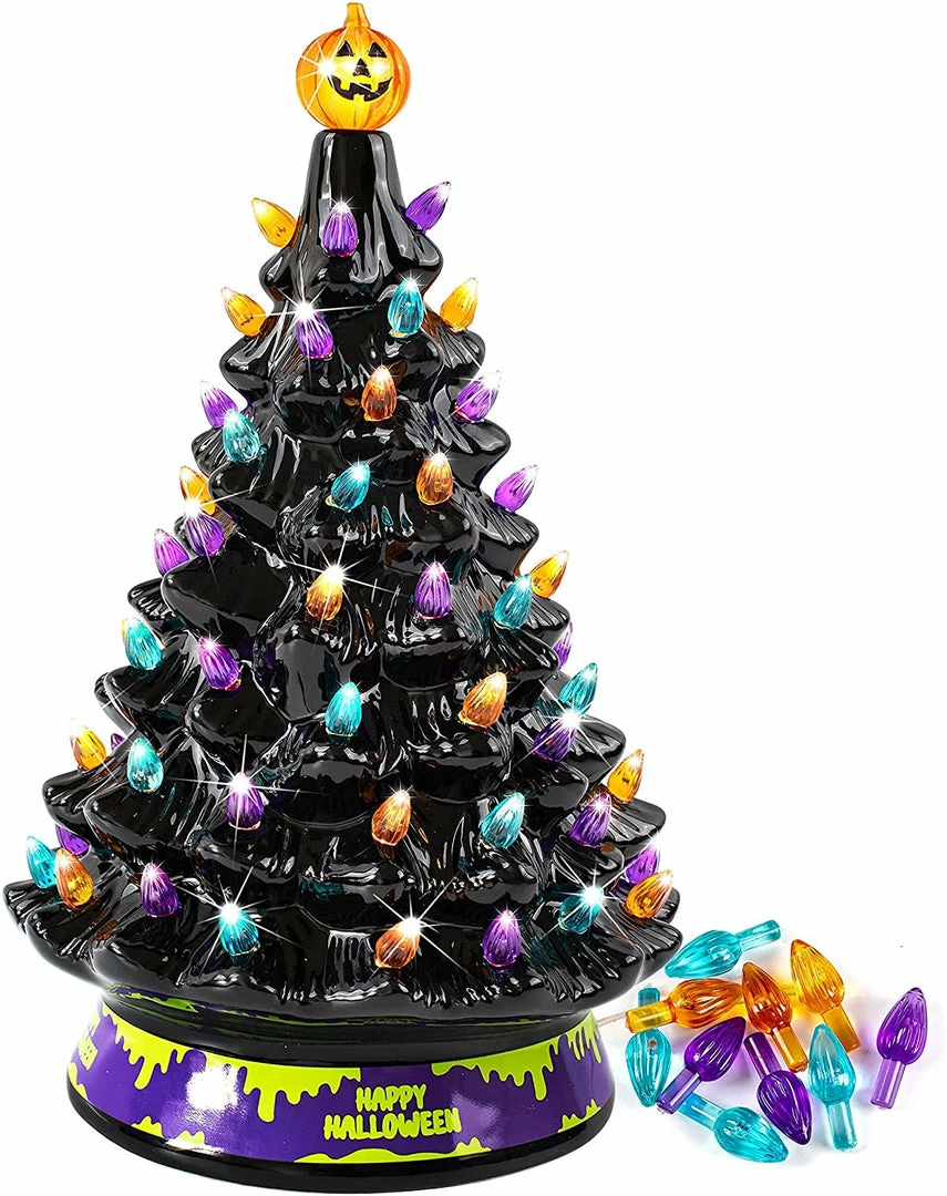 Joiedomi 15’’ Halloween Pre-Lit Ceramic Tabletop Tree All Holiday Decor 1 Joiedomi 15’’ Halloween Pre-Lit Ceramic Tabletop Tree All Holiday Decor