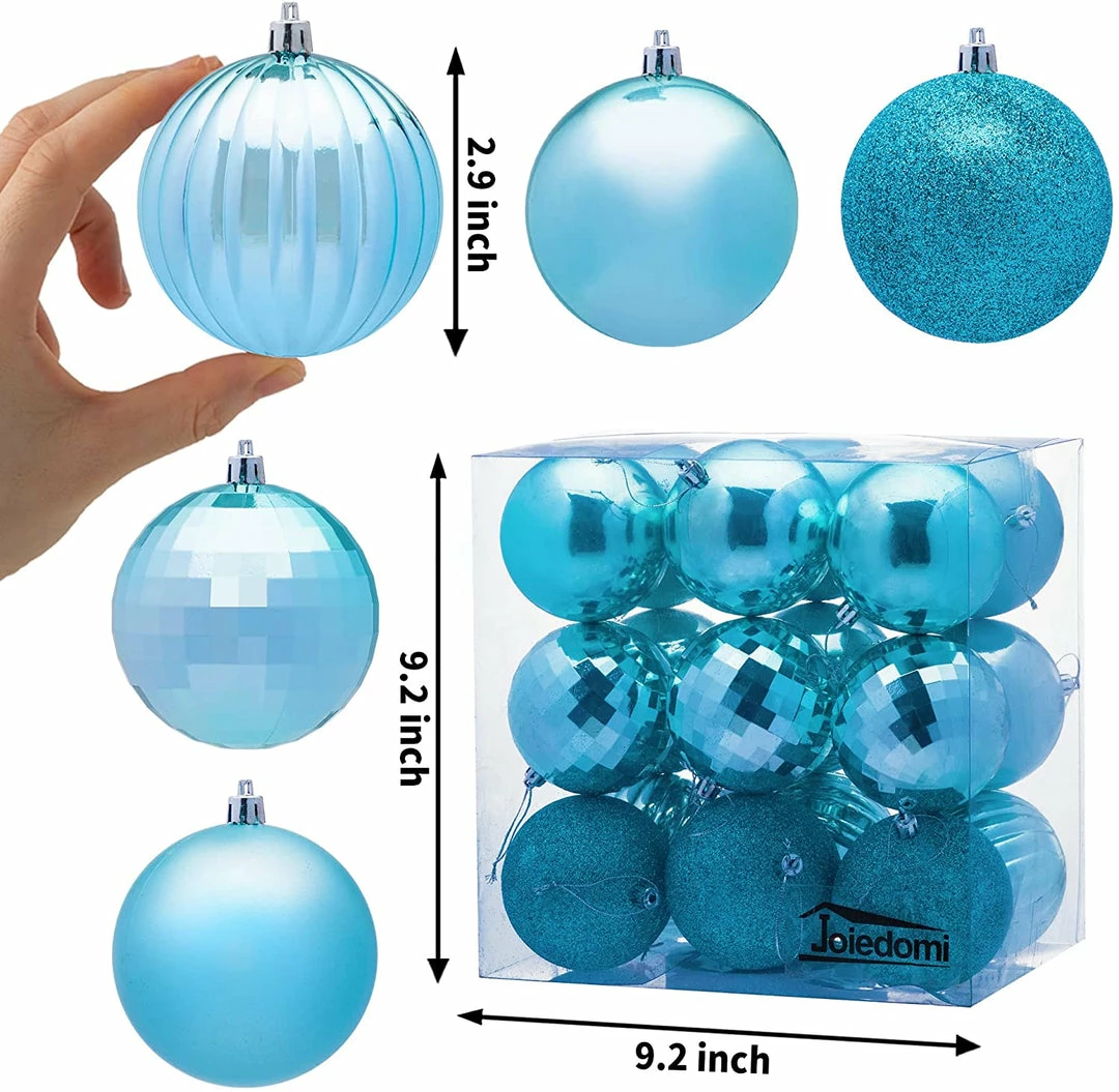 Joiedomi All Holiday Decor 3.15'' Baby Blue Christmas Ball Ornaments 18Pcs 4 Joiedomi All Holiday Decor 3.15'' Baby Blue Christmas Ball Ornaments 18Pcs