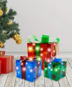 Joiedomi Christmas Light Boxes D¨¦cor Set Of 3 All Holiday Decor