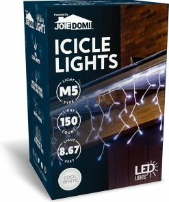 Joiedomi 150 LED Christmas Icicle Lights Cool White