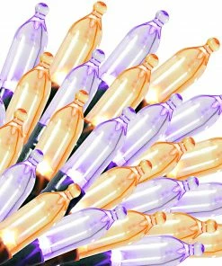 Joiedomi 200-Count Orange & Purple Battery Operated LED String Lights