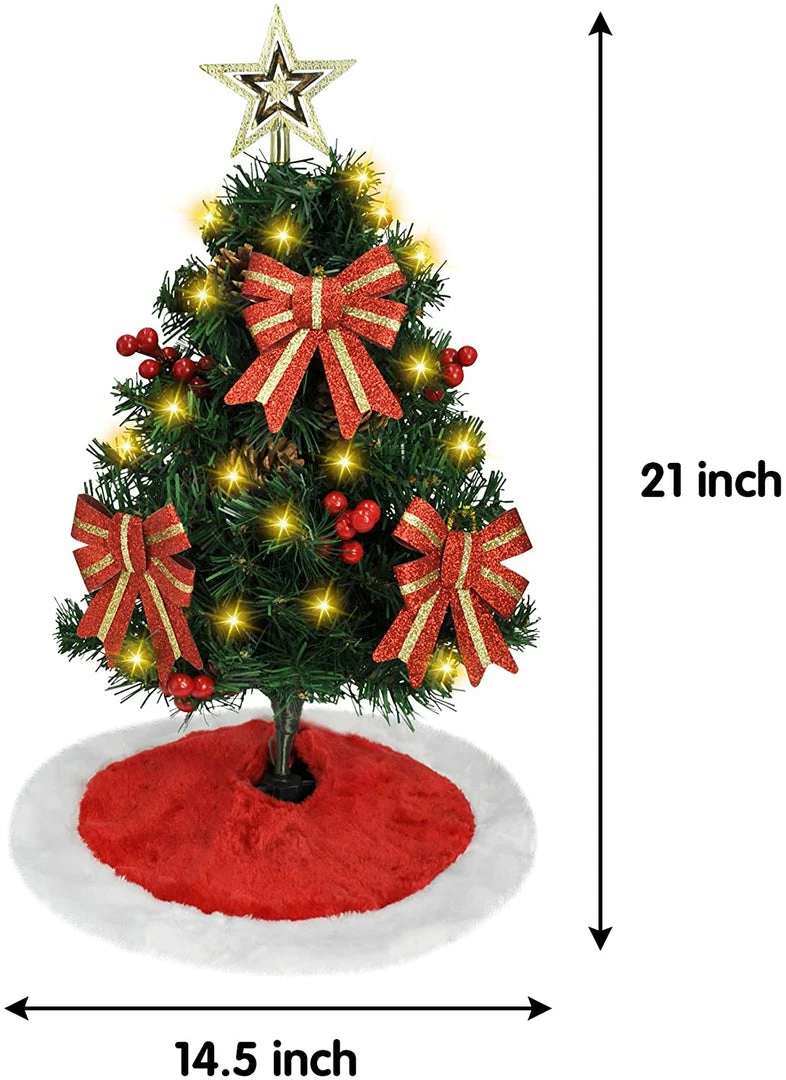 Joiedomi All Holiday Decor 24¡± Prelit Tabletop Christmas Tree With Tree Skirt 6 Joiedomi All Holiday Decor 24¡± Prelit Tabletop Christmas Tree With Tree Skirt