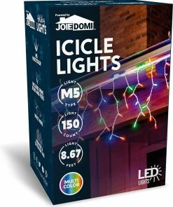 Joiedomi 150 LED Christmas Icicle Lights Multicolor String Lights