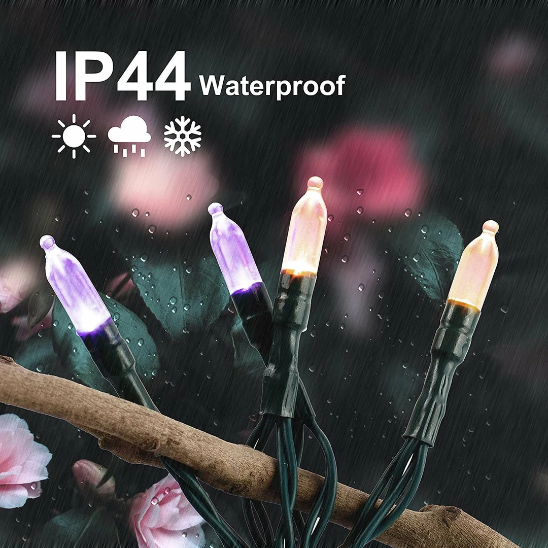 Joiedomi 17.3 FT Battery Powered Orange & Purple Wire String Lights 5 Joiedomi 17.3 FT Battery Powered Orange & Purple Wire String Lights