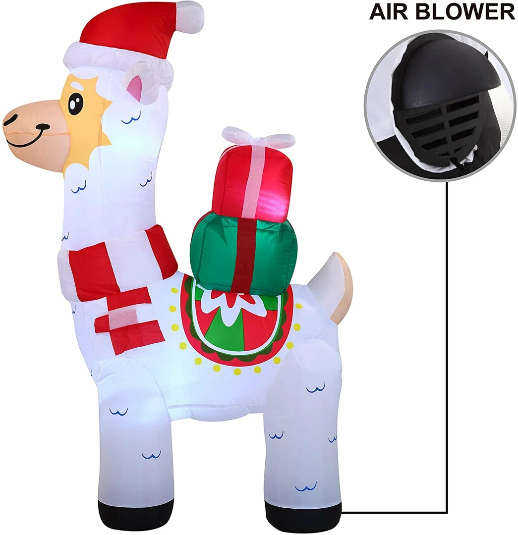 Joiedomi Large Christmas Llama Inflatable (6 Ft) Inflatables 4 Joiedomi Large Christmas Llama Inflatable (6 Ft) Inflatables