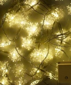 Joiedomi 100 LED Christmas Lights Snowflake String Lights