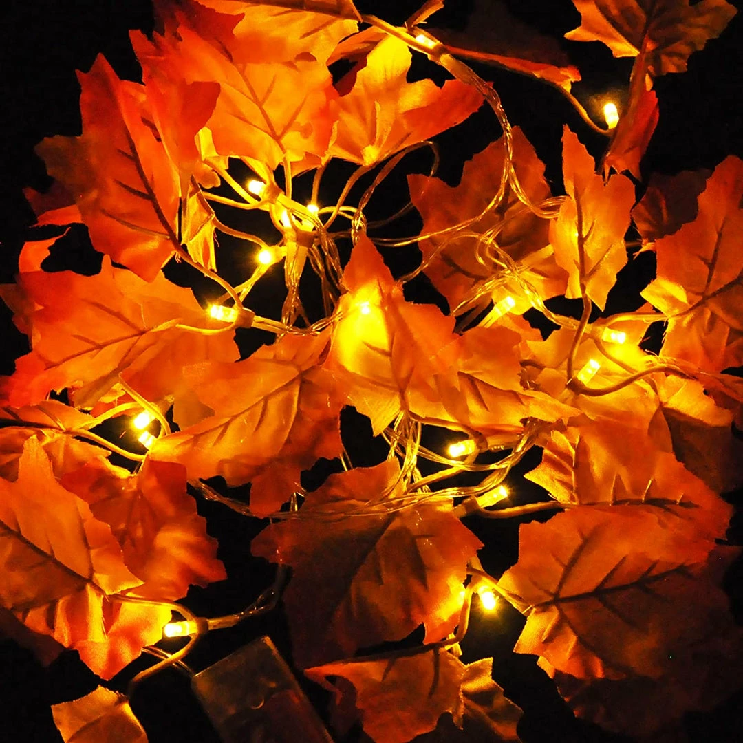 Joiedomi 14.7 Ft Maple Leaves String Light, 2 Pcs Decorative Lights 1 Joiedomi 14.7 Ft Maple Leaves String Light, 2 Pcs Decorative Lights