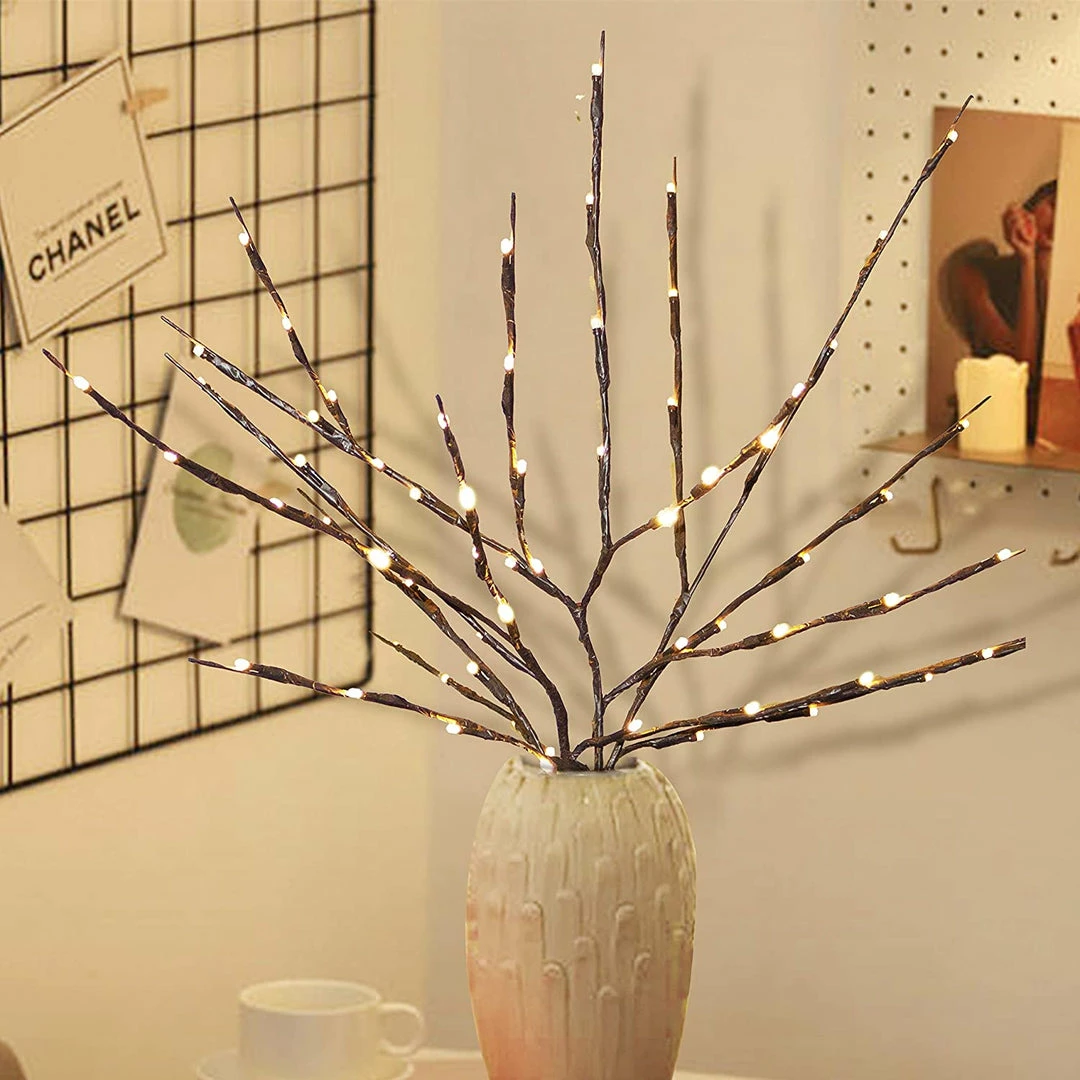 Joiedomi 3 Packs 20 LED Branch Lights, Warm White All Holiday Decor 3 Joiedomi 3 Packs 20 LED Branch Lights, Warm White All Holiday Decor