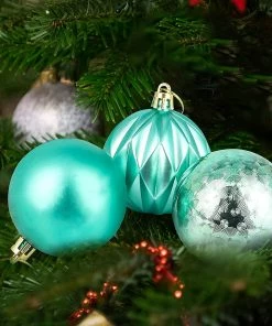 Joiedomi 2.36" Teal Christmas Ball Ornaments 24Pcs All Holiday Decor 13 Joiedomi 2.36