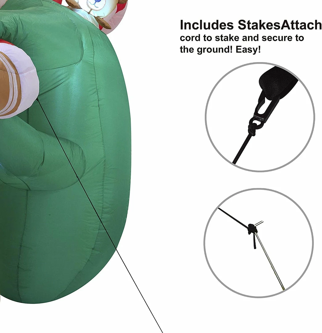 Joiedomi Inflatables Large Santa Helper Gingerbread Man Inflatable (6 Ft) 3 Joiedomi Inflatables Large Santa Helper Gingerbread Man Inflatable (6 Ft)