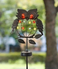 Joiedomi 40¡¯¡¯ 10 LED Metal Owl Solar Stake Lights Pathway Lights 11 Joiedomi 40¡¯¡¯ 10 LED Metal Owl Solar Stake Lights Pathway Lights