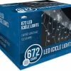 Joiedomi 672 LED Christmas Icicle Lights, White