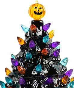 Joiedomi 9’’ Halloween Pre-Lit Ceramic Tabletop Tree