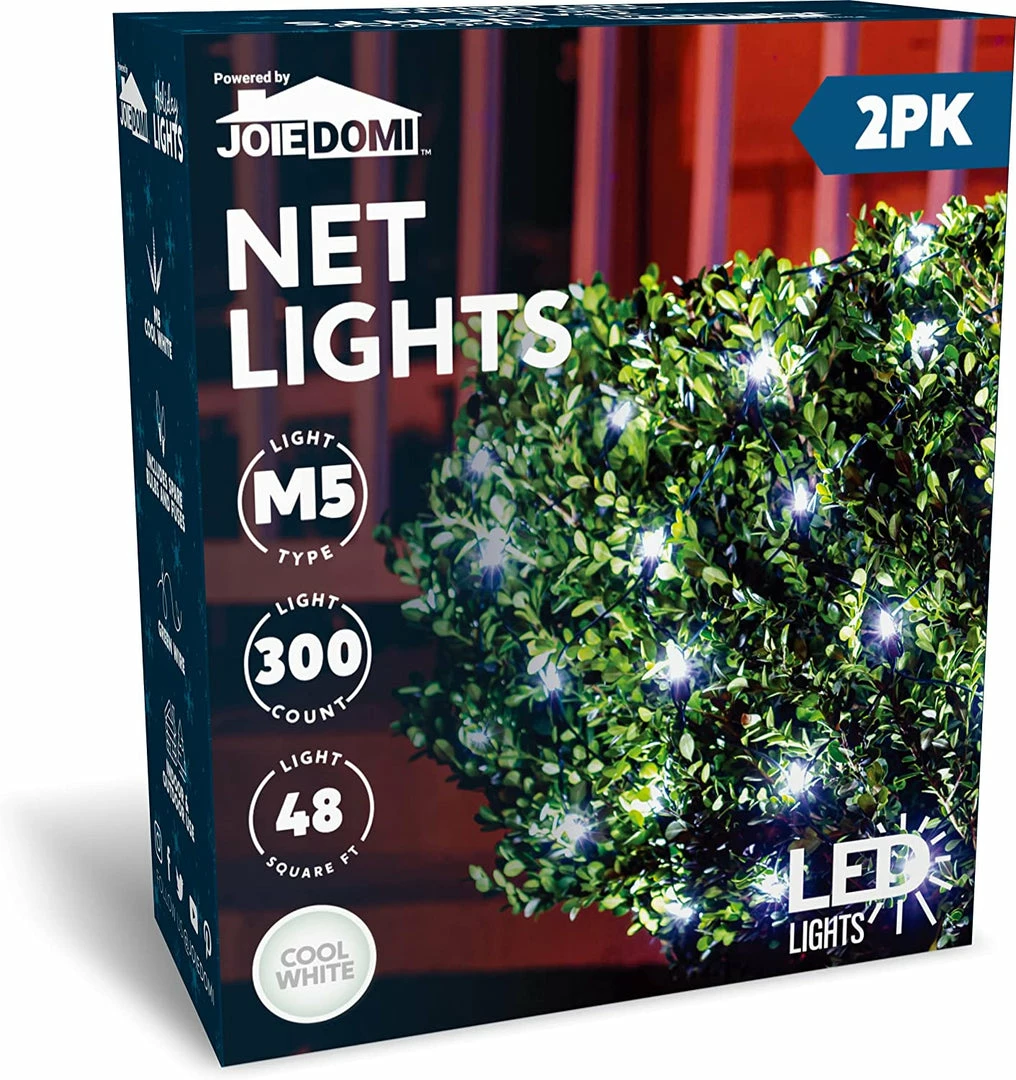 Joiedomi All Holiday Decor 2×150 LED Christmas Net Lights Cool White 1 Joiedomi All Holiday Decor 2×150 LED Christmas Net Lights Cool White