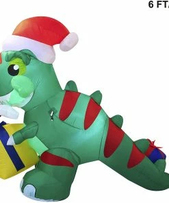 Joiedomi Christmas Large Dinosaur Inflatable (6 Ft) Inflatables 12 Joiedomi Christmas Large Dinosaur Inflatable (6 Ft) Inflatables