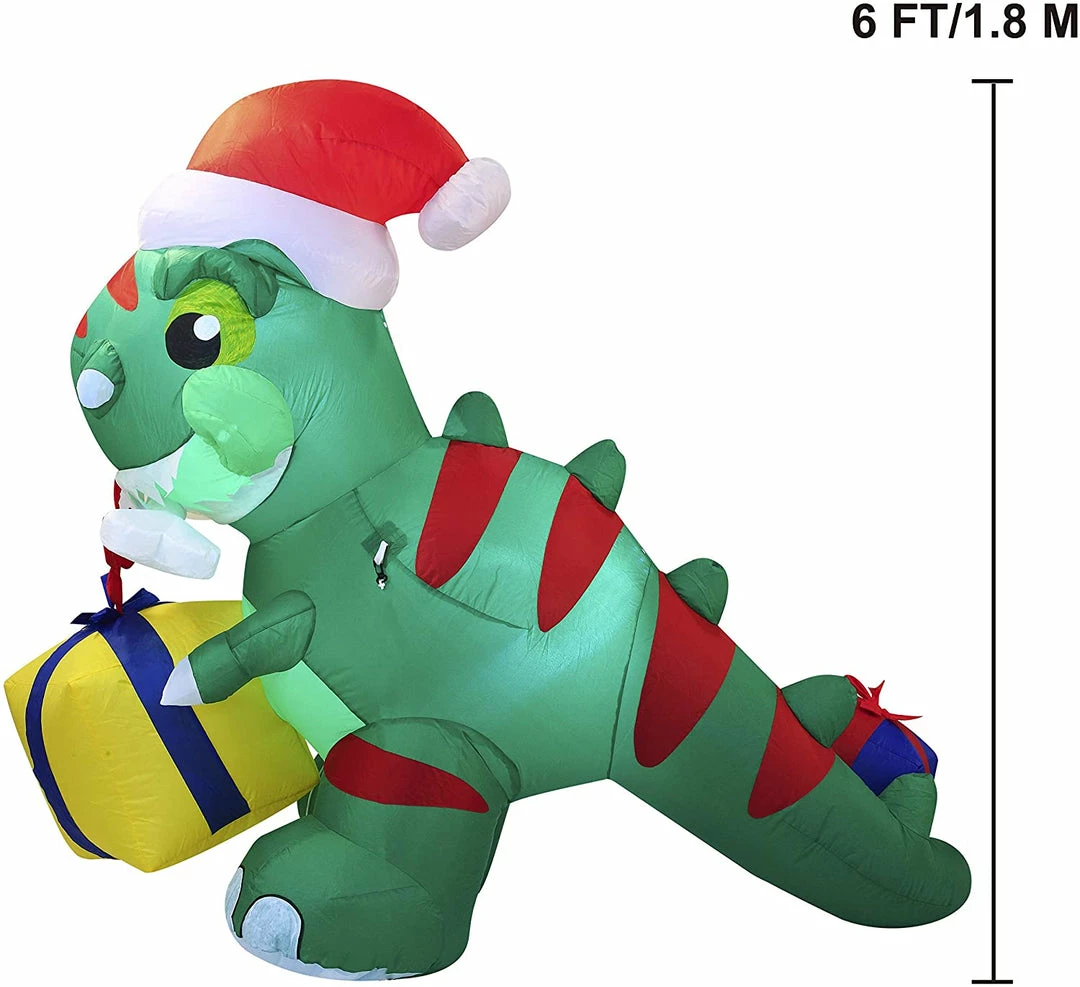 Joiedomi Christmas Large Dinosaur Inflatable (6 Ft) Inflatables 6 Joiedomi Christmas Large Dinosaur Inflatable (6 Ft) Inflatables