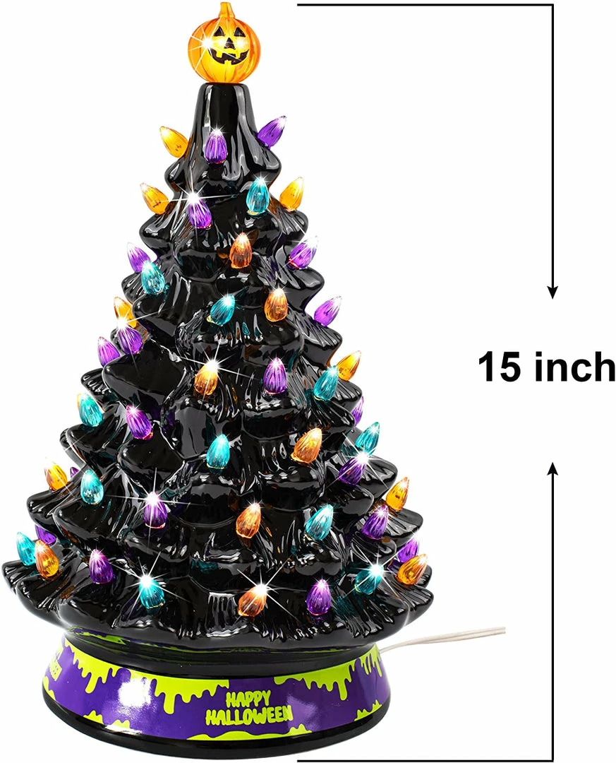 Joiedomi 15’’ Halloween Pre-Lit Ceramic Tabletop Tree All Holiday Decor 5 Joiedomi 15’’ Halloween Pre-Lit Ceramic Tabletop Tree All Holiday Decor