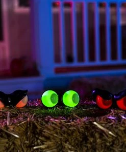 Joiedomi All Holiday Decor Flashing Peeping Eyes Lights 3 Pack - Red, Green, Orange