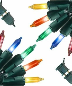 Joiedomi 52.5 FT 200 Count Christmas Multicolor Green Wire String Lights