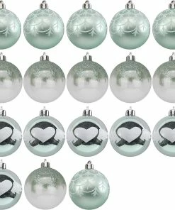 Joiedomi 18 Pcs 6CM Christmas Ornaments With Gradient Teal