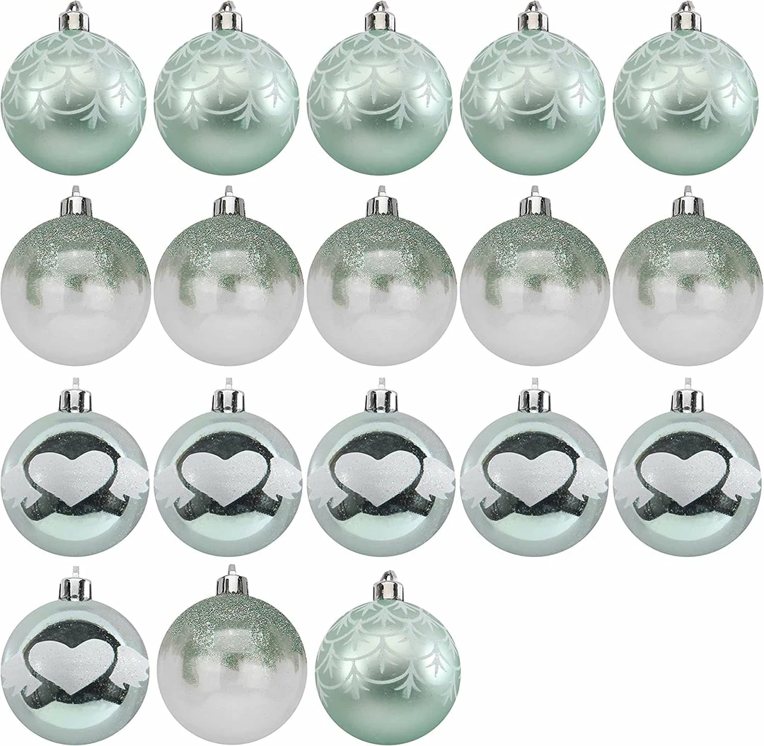 Joiedomi 18 Pcs 6CM Christmas Ornaments With Gradient Teal 2 Joiedomi 18 Pcs 6CM Christmas Ornaments With Gradient Teal