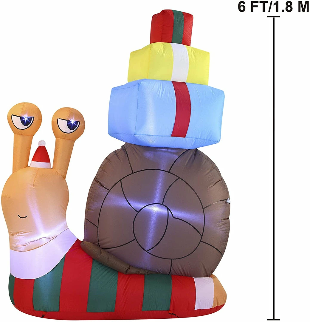 Joiedomi Large Cute Snail With A Stack Of Gifts Inflatable (6 Ft) Inflatables 6 Joiedomi Large Cute Snail With A Stack Of Gifts Inflatable (6 Ft) Inflatables