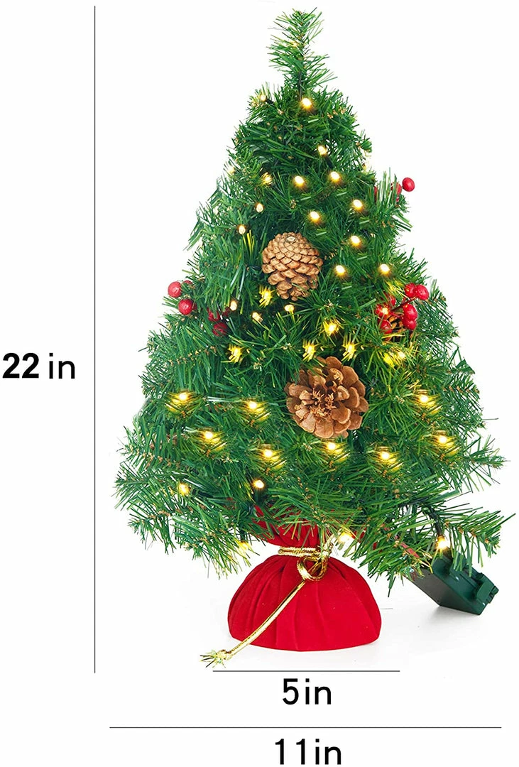 Joiedomi 23" Prelit Tabletop Christmas Tree With Color Changing LED Lights All Holiday Decor 4 Joiedomi 23" Prelit Tabletop Christmas Tree With Color Changing LED Lights All Holiday Decor