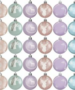 Joiedomi 6CM Fantasy Christmas Ornaments Assorted Design 30 Pcs