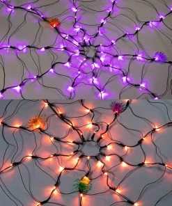 Joiedomi All Holiday Decor 2 Pack Halloween Spider Web Lights With 3 Lighted Spiders 14 Joiedomi All Holiday Decor 2 Pack Halloween Spider Web Lights With 3 Lighted Spiders