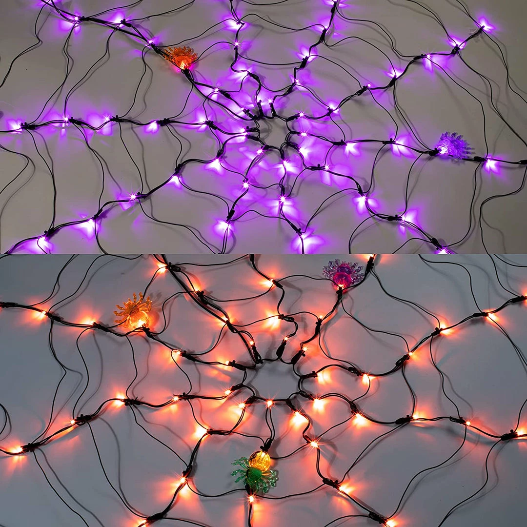 Joiedomi All Holiday Decor 2 Pack Halloween Spider Web Lights With 3 Lighted Spiders 7 Joiedomi All Holiday Decor 2 Pack Halloween Spider Web Lights With 3 Lighted Spiders