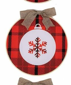Joiedomi Christmas Joy Sign Buffalo Plaid Wreath