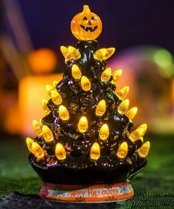 Joiedomi 9¡¯¡¯ Halloween Pre-Lit Ceramic Tabletop Tree