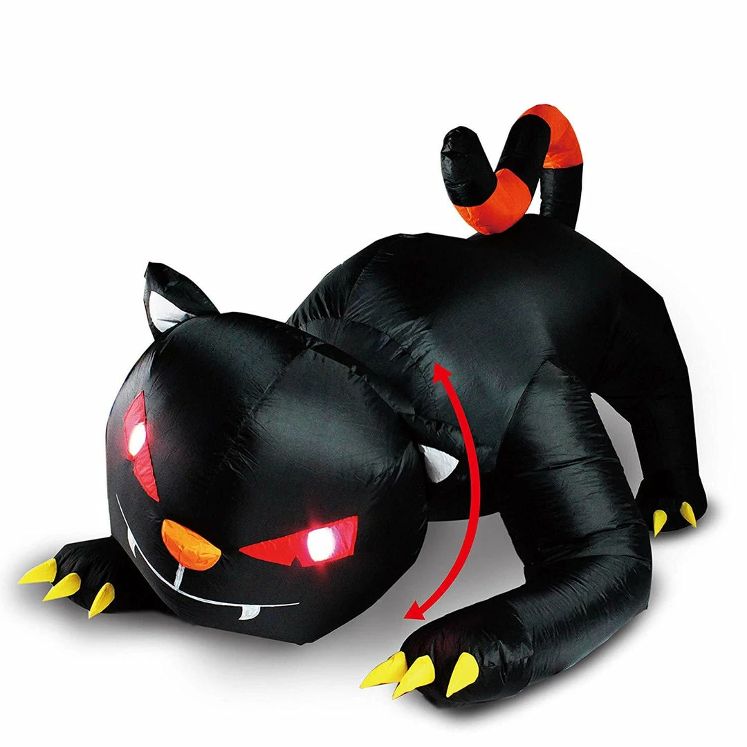 Joiedomi Halloween Animated Red Eye Witch's Cat Inflatable (6 Ft) 1 Joiedomi Halloween Animated Red Eye Witch's Cat Inflatable (6 Ft)