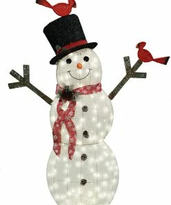 Joiedomi 5ft Cotton Snowman LED Yard Light All Holiday Decor