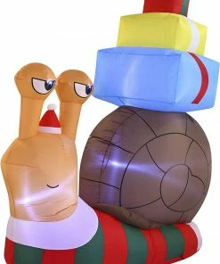 Joiedomi Large Cute Snail With A Stack Of Gifts Inflatable (6 Ft) Inflatables