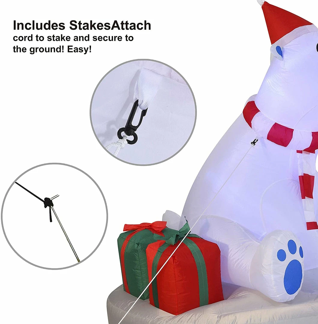 Joiedomi Inflatables Large Polar Bear Giveaway Gifts Inflatable (6 Ft) 3 Joiedomi Inflatables Large Polar Bear Giveaway Gifts Inflatable (6 Ft)