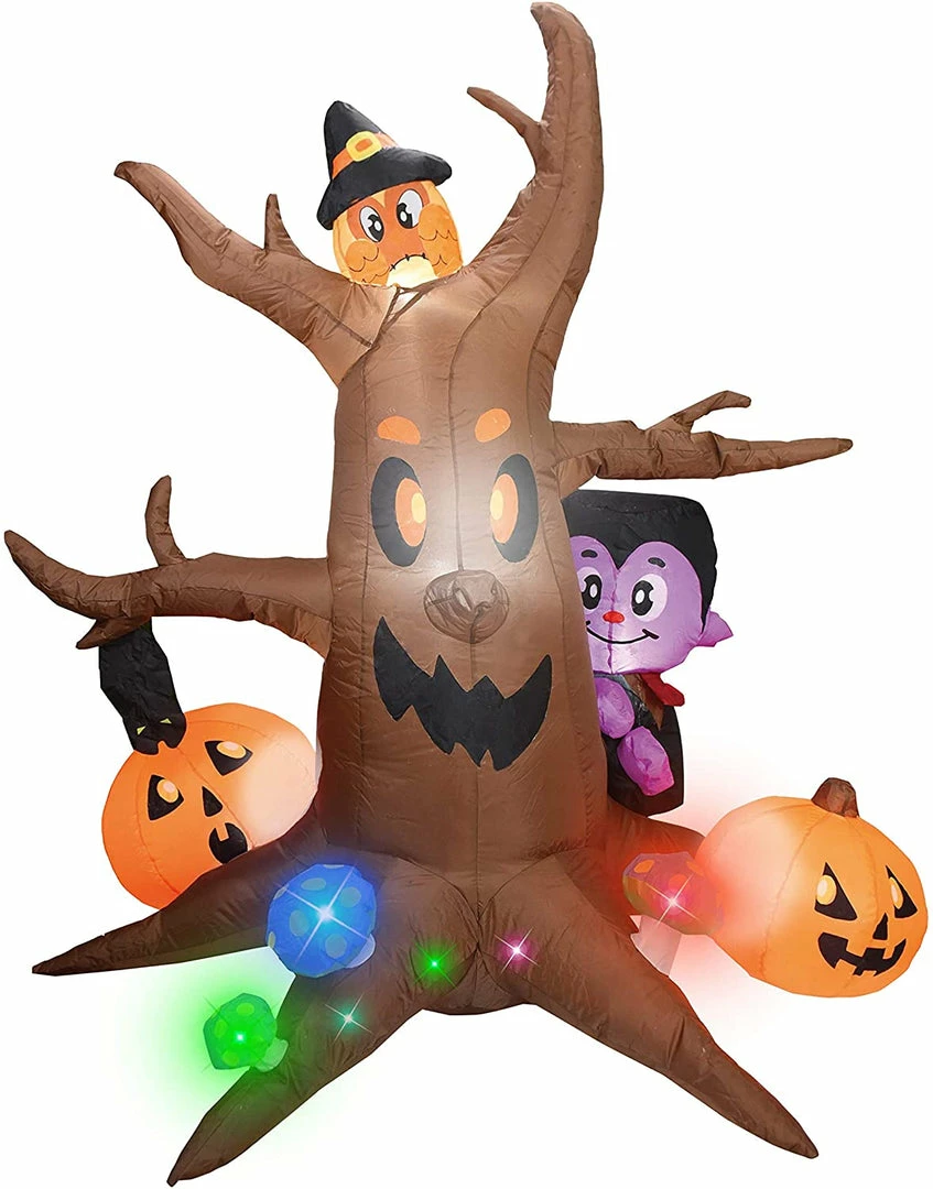 Joiedomi Inflatables Large Scary Tree With Colorful Neon Light Mushrooms Inflatable (6 Ft) 2 Joiedomi Inflatables Large Scary Tree With Colorful Neon Light Mushrooms Inflatable (6 Ft)