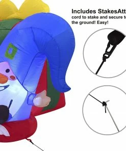 Joiedomi Large Christmas Three Happy Gnomes Inflatable (6 Ft)