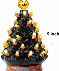 Joiedomi 9¡¯¡¯ Halloween Pre-Lit Ceramic Tabletop Tree