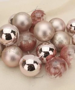 Joiedomi All Holiday Decor 6CM Christmas Ornaments With Gradient Pink, 18 Pcs 9 Joiedomi All Holiday Decor 6CM Christmas Ornaments With Gradient Pink, 18 Pcs