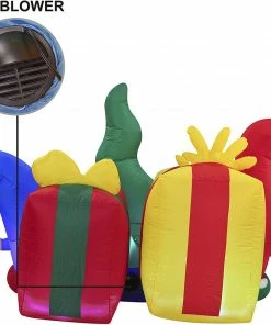 Joiedomi Large Christmas Three Happy Gnomes Inflatable (6 Ft)