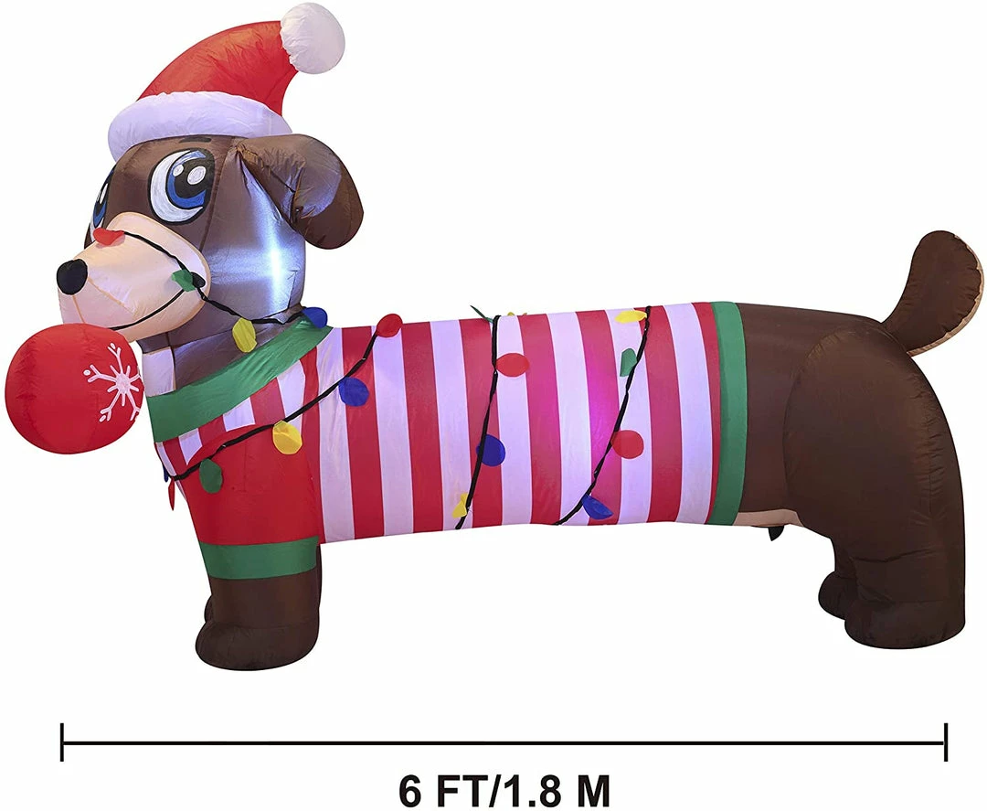 Joiedomi Large Christmas Puppy Inflatable (6 Ft) 5 Joiedomi Large Christmas Puppy Inflatable (6 Ft)