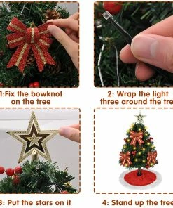 Joiedomi All Holiday Decor 24¡± Prelit Tabletop Christmas Tree With Tree Skirt 10 Joiedomi All Holiday Decor 24¡± Prelit Tabletop Christmas Tree With Tree Skirt