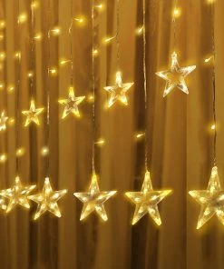 Joiedomi 2 Pack 138 LED 12 Stars Curtain String Light