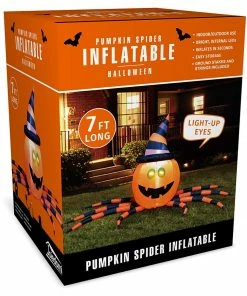 Joiedomi Inflatables Large Pumpkin Spider Inflatable (7 Ft) 6 Joiedomi Inflatables Large Pumpkin Spider Inflatable (7 Ft)