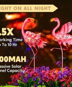 Joiedomi 2 Pack Pink Flamingo Garden Solar Lights 17 Joiedomi 2 Pack Pink Flamingo Garden Solar Lights
