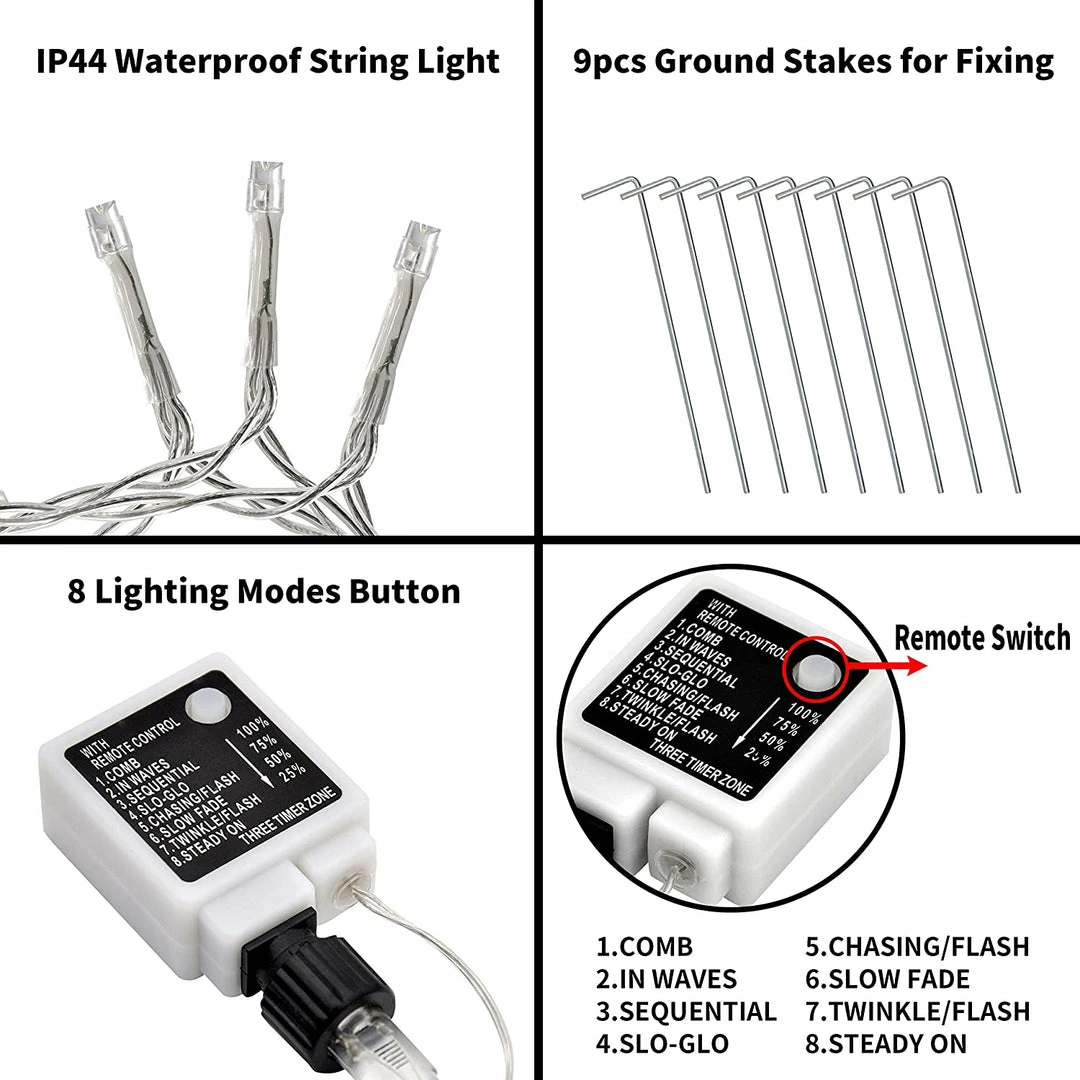 Joiedomi 335 LED Tree Decoration Star Lights, White 4 Joiedomi 335 LED Tree Decoration Star Lights, White