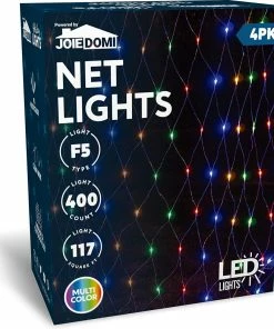 Joiedomi 4×100 LED Christmas Net Lights Multicolor